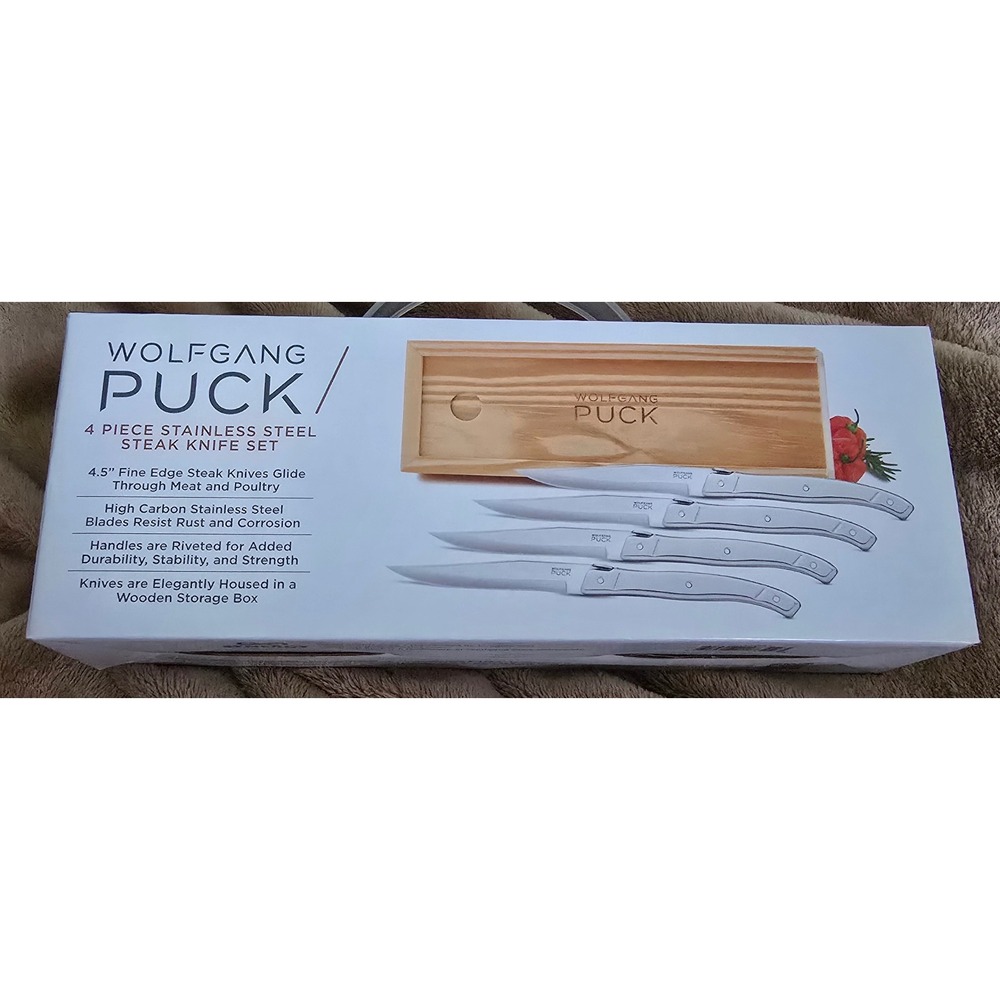 Steak knives set 4 pc Box Wolfgang Puck New
